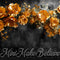 Kate Fleurs dorées Mur Noir Beaux-Arts Toile de fond conçue par Mini MakeBelieve - Kate Backdrop FR