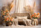 Kate Bohème Floral Canapé en bambou Toile de fond conçue par Emetselch - Kate Backdrop FR