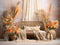 Kate Bohème Floral Canapé en bambou Toile de fond conçue par Emetselch - Kate Backdrop FR