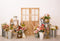 Kate Pâques Fleurs Lapin Porte en bois Toile de fond conçue par Emetselch - Kate Backdrop FR