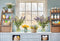 Kate Pâques Œufs Fleurs Fenêtre Cuisine Toile de fond conçue par Emetselch - Kate Backdrop FR