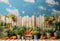 Kate Plantes vertes Carottes Clôture Ciel Toile de fond conçue par Emetselch - Kate Backdrop FR