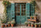 Kate Vert Porte en bois Mis en pot Toile de fond pour la photographie - Kate Backdrop FR