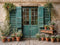 Kate Vert Porte en bois Mis en pot Toile de fond pour la photographie - Kate Backdrop FR