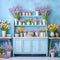Kate Printemps Fleurs Bleu Chambre Toile de fond conçue par Emetselch - Kate Backdrop FR