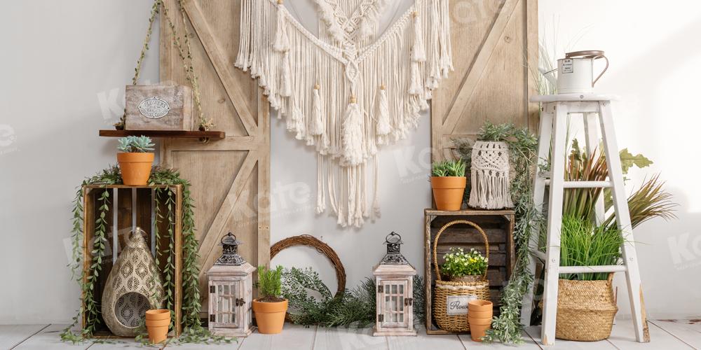 Kate Bohème Plantes en pot Vert Glands Toile de fond conçue par Emetselch - Kate Backdrop FR
