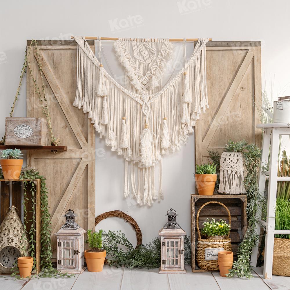 Kate Bohème Plantes en pot Vert Glands Toile de fond conçue par Emetselch - Kate Backdrop FR