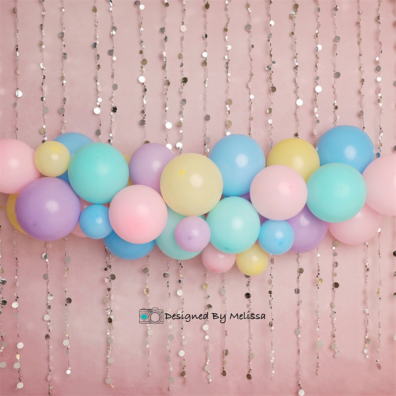 Kate Ballons Pastel Anniversaire Toile de fond conçu par Melissa King