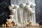 Kate Blanc Ballons Bougies Ours en peluche Toile de fond conçue par Chain Photographie - Kate Backdrop FR