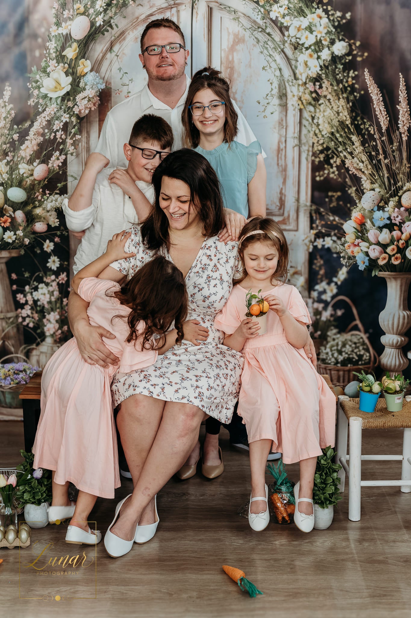 Kate Oeufs de Pâques Fleur Porte en bois Toile de fond conçue par Chain Photographie