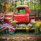 Kate Printemps Camion rouge Fleurs Toile de fond pour la photographie - Kate Backdrop FR