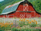 Kate Printemps Fleurs Clôture Grange Rouge Toile de fond pour la photographie - Kate Backdrop FR