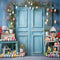 Kate Pâques Oeuf Bleu Porte en bois Toile de fond conçue par Chain Photographie - Kate Backdrop FR