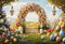 Kate Printemps Pâques Oeufs Arche de fleurs Toile de fond conçue par Chain Photographie - Kate Backdrop FR