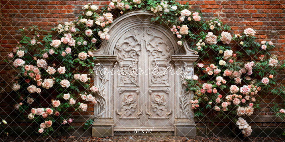 Kate Saint-Valentin Fleurs Porte Blanc Mur Toile de fond conçue par Chain Photographie
