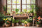 Kate Printemps Plante Vert Fenêtre Chambre Toile de fond conçue par Chain Photographie - Kate Backdrop FR