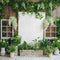 Kate Printemps Plante Vert Mur en bois Toile de fond conçue par Chain Photographie - Kate Backdrop FR