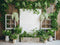 Kate Printemps Plante Vert Mur en bois Toile de fond conçue par Chain Photographie - Kate Backdrop FR