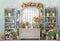 Kate Printemps Fleurs en pot Fenêtre Chambre Toile de fond conçue par Chain Photographie - Kate Backdrop FR