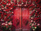 Kate Saint Valentin Porte Rouge Roses Toile de fond conçue par Chain Photographie - Kate Backdrop FR