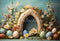 Kate Oeufs de Pâques Coloré Fleurs Toile de fond conçue par Chain Photographie - Kate Backdrop FR