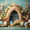 Kate Oeufs de Pâques Coloré Fleurs Toile de fond conçue par Chain Photographie - Kate Backdrop FR