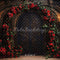 Kate Saint-Valentin Roses Porte en métal Noir Toile de fond conçue par Chain Photographie - Kate Backdrop FR
