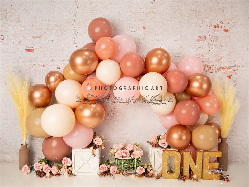 Kate Rose Ambiances d'automne Ballons Toile de fond conçue par Jenna Onyia - Kate Backdrop FR