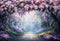 Kate Printemps Fleurs violettes Forêt Chemin Toile de fond conçue par Chain Photographie - Kate Backdrop FR