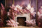Kate Saint Valentin Fleurs Roseau Cheminée Toile de fond conçue par Emetselch - Kate Backdrop FR
