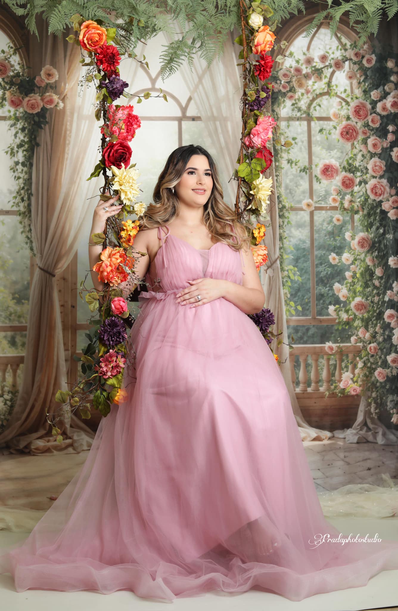 Kate Printemps Fleurs Mariage Fenêtre Rideaux Toile de fond conçue par Emetselch - Kate Backdrop FR