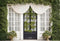 Kate Printemps Plantes Vert Rideaux Fenêtres Porte Toile de fond conçue par Emetselch - Kate Backdrop FR