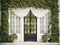 Kate Printemps Plantes Vert Rideaux Fenêtres Porte Toile de fond conçue par Emetselch - Kate Backdrop FR