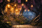 Kate Printemps Nuit Forêt Lumière Maison Toile de fond conçue par Chain Photographie - Kate Backdrop FR