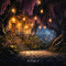 Kate Printemps Nuit Forêt Lumière Maison Toile de fond conçue par Chain Photographie - Kate Backdrop FR