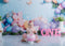Kate Ballons colorés Papillon Mur Anniversaire Toile de fond conçue par Emetselch - Kate Backdrop FR
