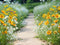 Kate Printemps Ensoleillé Fleurs Chemin Toile de fond conçue par Emetselch - Kate Backdrop FR