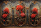 Kate Saint-Valentin Roses Mur métallique Vintage Toile de fond conçue par Chain Photographie - Kate Backdrop FR