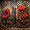 Kate Saint-Valentin Roses Mur métallique Vintage Toile de fond conçue par Chain Photographie - Kate Backdrop FR