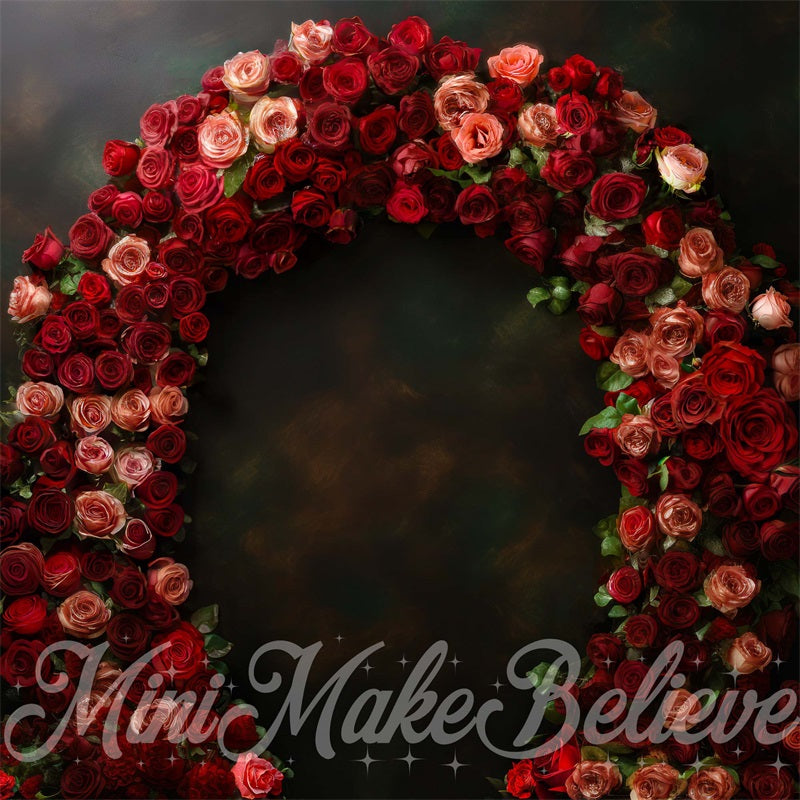 Kate Arche de Roses Rouge Beaux-Arts Toile de fond conçue par Mini MakeBelieve - Kate Backdrop FR
