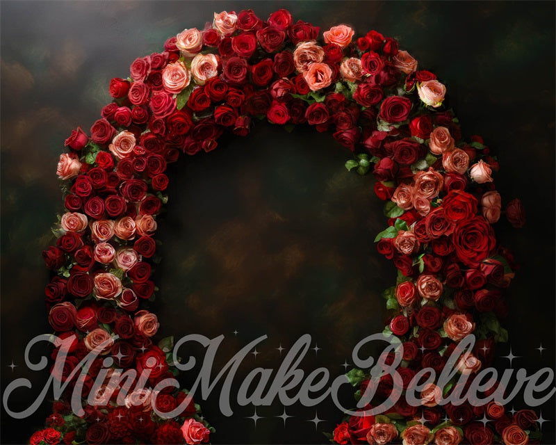 Kate Arche de Roses Rouge Beaux-Arts Toile de fond conçue par Mini MakeBelieve - Kate Backdrop FR