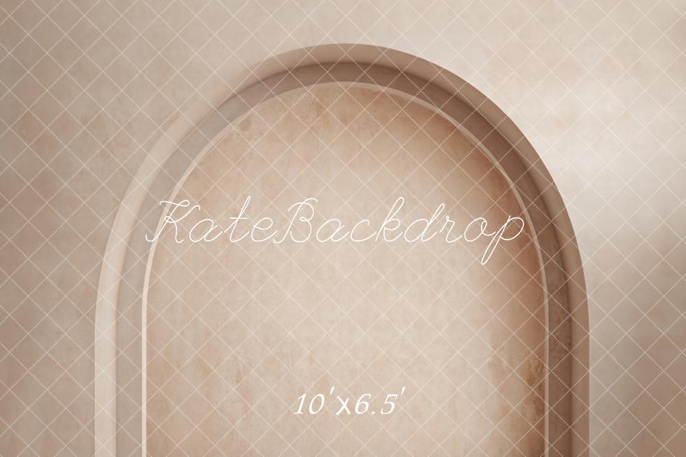 Offres Éclair-Kate Bohème Simple Arche Beige Élégant Toile de fond en Laine conçue par Kate Image - Kate Backdrop FR