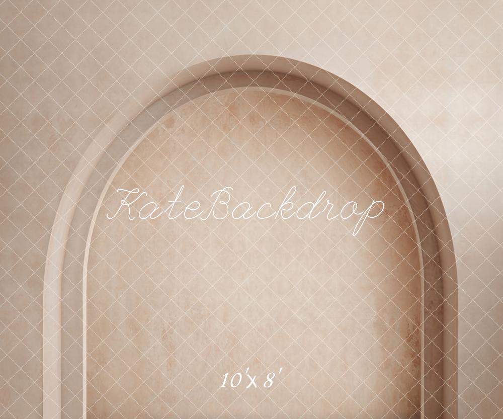 Kate Bohème Simple Porte cintrée Beige Élégant Toile de fond conçue par Kate Image