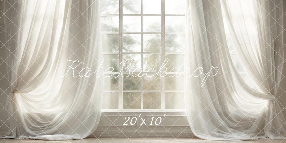 Kate Printemps Blanc Rideaux Fenêtre Chambre Toile de fond conçue par Chain Photographie