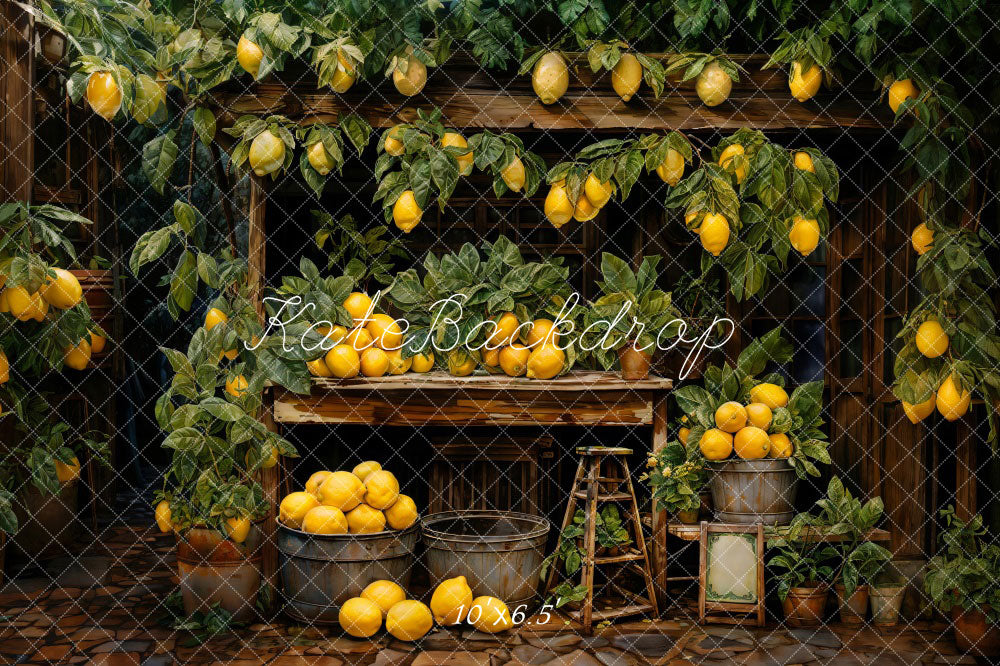 Kate Été Citron Entrepôt Toile de fond conçue par Emetselch - Kate Backdrop FR