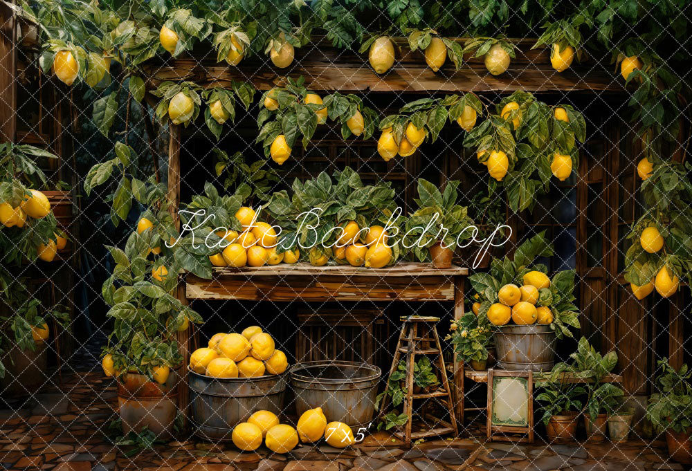 Kate Été Citron Entrepôt Toile de fond conçue par Emetselch - Kate Backdrop FR