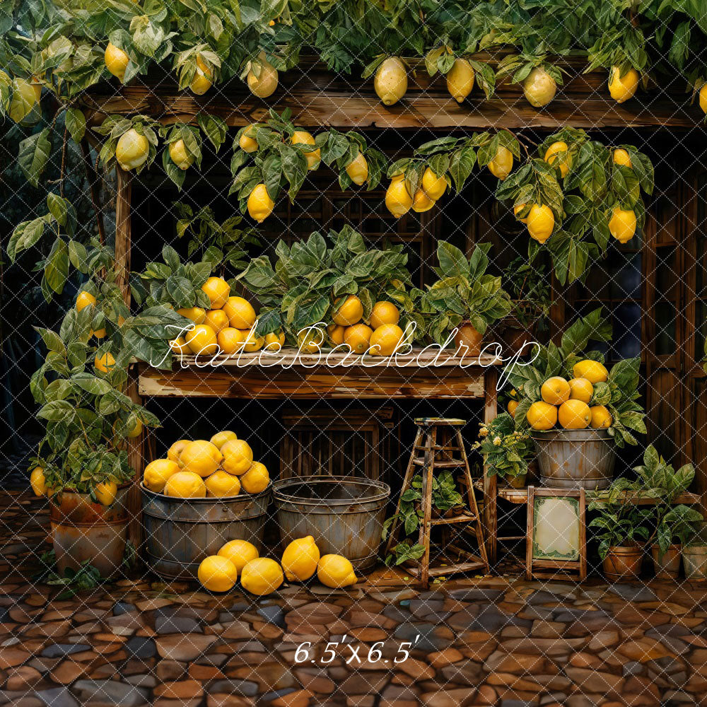 Kate Été Citron Entrepôt Toile de fond conçue par Emetselch - Kate Backdrop FR
