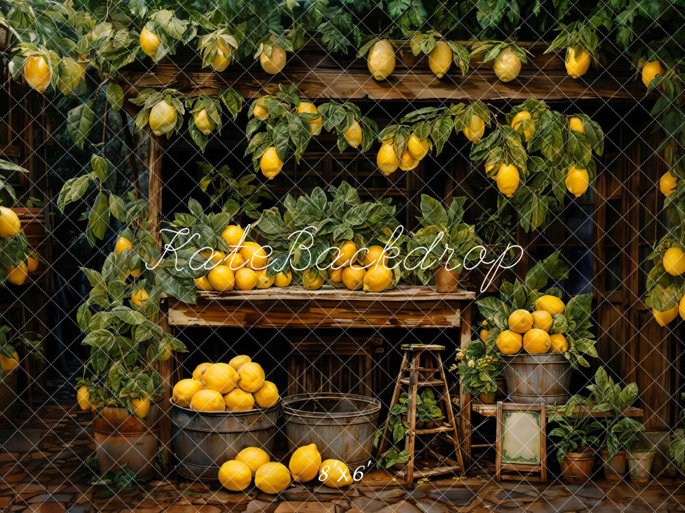 Kate Été Citron Entrepôt Toile de fond conçue par Emetselch - Kate Backdrop FR