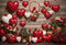 Kate Saint Valentin Amour Ballons Fleurs Rouge Toile de fond conçue par Emetselch - Kate Backdrop FR