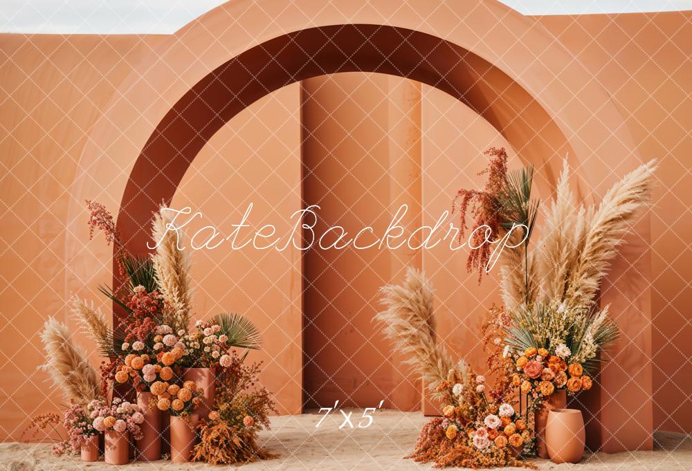 Kate Bohème Porte cintrée Jaune Élégant Toile de fond conçue par Emetselch